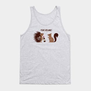 Porcupwine - puns are life Tank Top